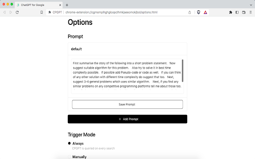 CPGPT - Competitive Programming Assistant screenshot