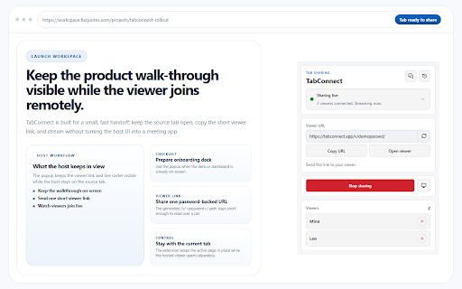 TabConnect: Browser Tab Screen Sharing screenshot