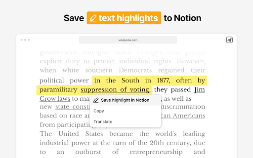 Save to Notion screenshot