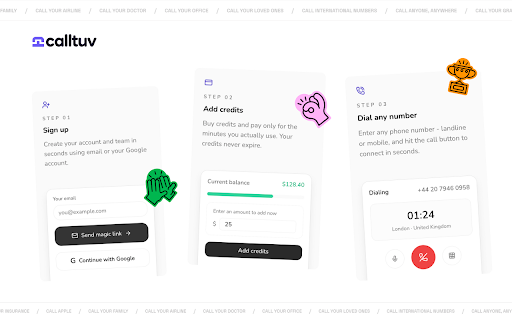 CallTuv – Click-to-Call from Your Browser screenshot