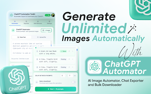 ChatGPT Automation Toolkit - Automate, Export & Download screenshot