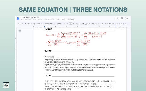 MATH Keys - Equation & Formula Editor screenshot