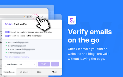 Email Verifier by Snov.io screenshot