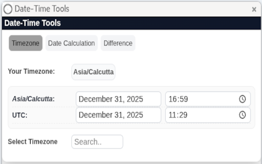 Date-Time Tools screenshot