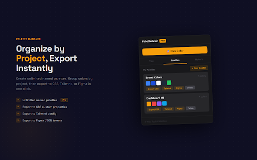 PaletteGrab — Color Picker & Palette Tool screenshot
