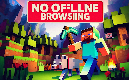 No offline browsing screenshot