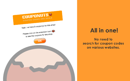 Couponuts - Automatic Coupon & Voucher finder screenshot