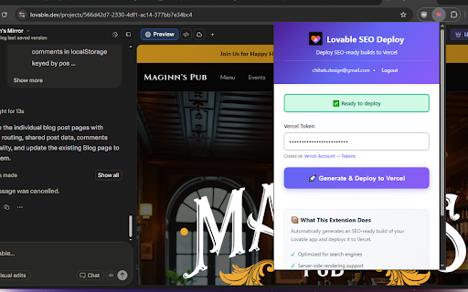 Lovable SEO Builder screenshot