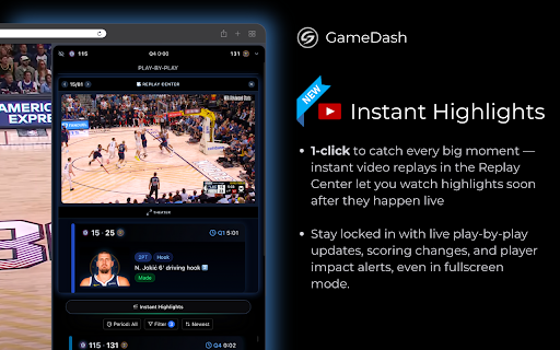 Live NBA Scores & Stats - GameDash screenshot