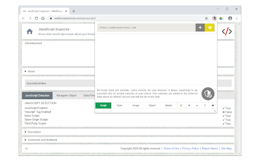 No-Script Suite Lite screenshot