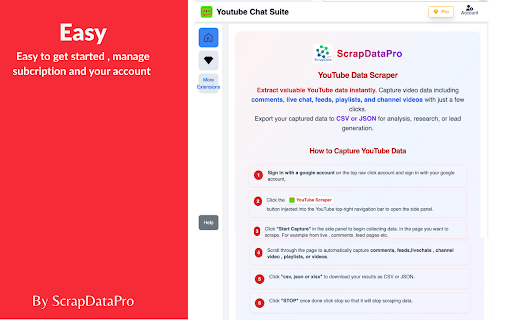 YouTube Scraper – Export Comments, Live Chat & Channel Data screenshot