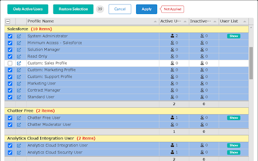 Salesforce Profile Reader screenshot