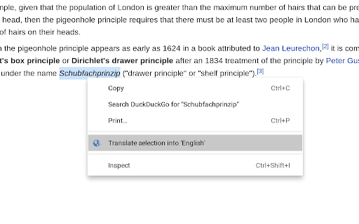 Translate Selected Text screenshot