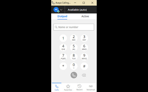 Avaya Calling screenshot