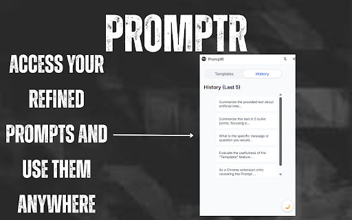 PromptR screenshot