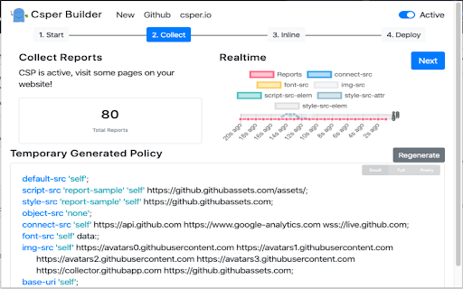 Content Security Policy (CSP) Generator screenshot