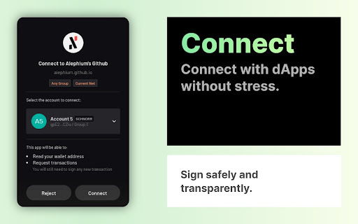 Alephium Extension Wallet screenshot