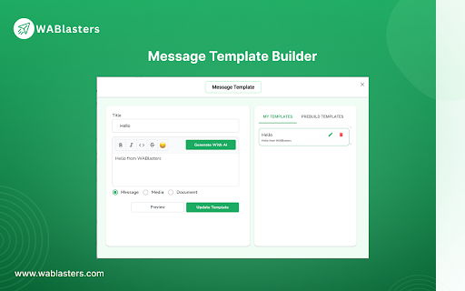 WABlasters | Secure WhatsApp Bulk Sender & AI Reply screenshot