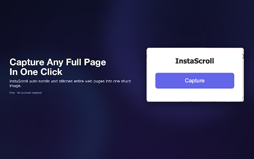 InstaScroll: Full Page Screenshots for Chrome screenshot