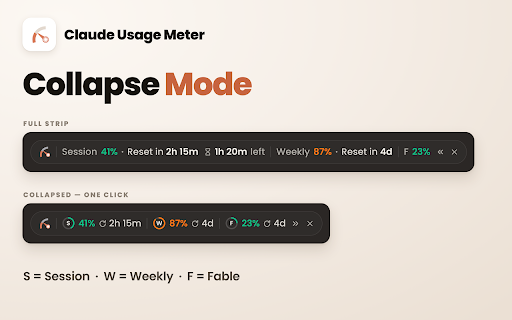 Claude Usage Meter screenshot