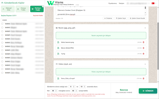 WAMS - Whatsapp Bulk Message Sender screenshot