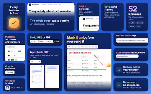 Full Page Screenshot - Long Scrolling Capture screenshot