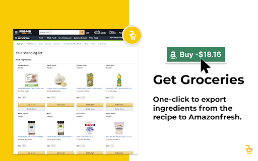 Recipe Cart | View & Save Recipes screenshot