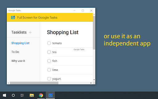 Full Screen for Google Tasks screenshot