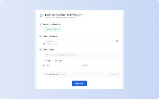 ChatGPT to Evernote screenshot
