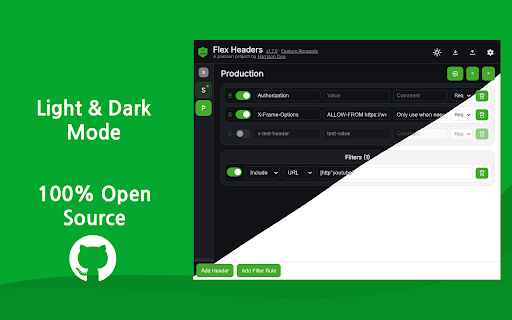 Modify HTTP Headers (HTTP Header) - FlexHeader screenshot