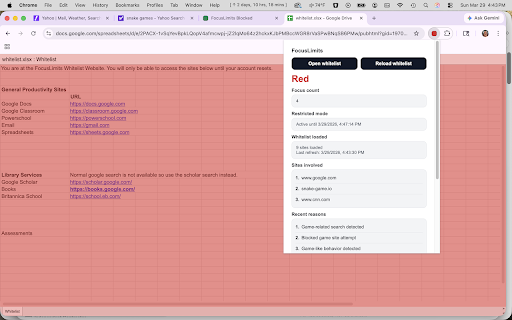 FocusLimits screenshot
