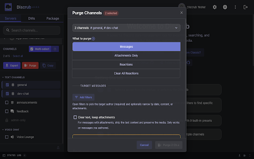 Discrub - Discord Message Manager screenshot