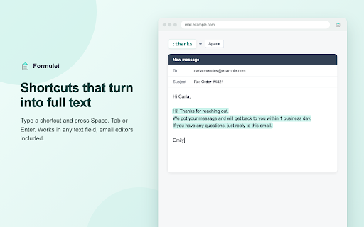 Formulei - Autofill and Text Expander screenshot