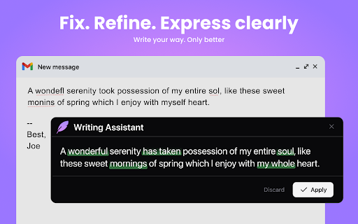 Writing Assistant screenshot