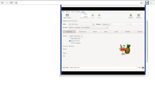 Handbrake - video converter screenshot