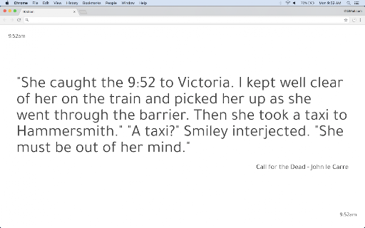 Literary Clock screenshot