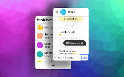 MiniChat - Chat with friends easily. screenshot