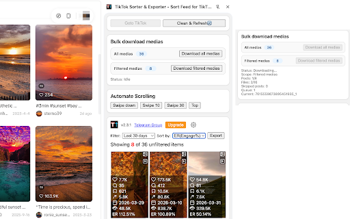 Feed Sorter For TikTok Video Downloader screenshot