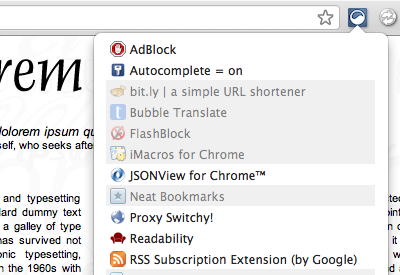 Extensity screenshot