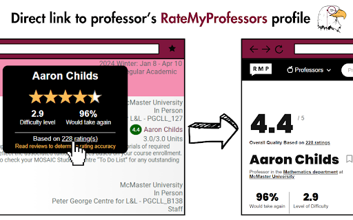 McMaster RateMyProf screenshot