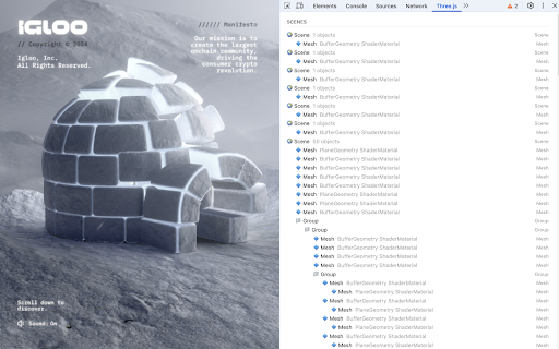Three.js DevTools screenshot