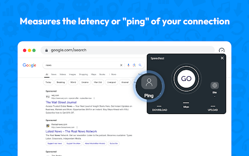 Speed test for Chrome - wifi speed test screenshot