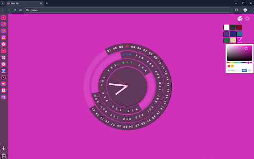 Calendar Clock - New Tab screenshot