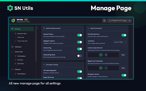 SN Utils - Tools for ServiceNow screenshot