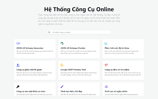 SEO & Marketing Tools - Võ Việt Hoàng SEO screenshot