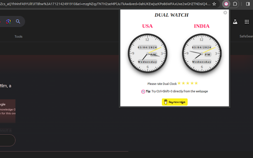Dual Watch : World Clock Extension screenshot