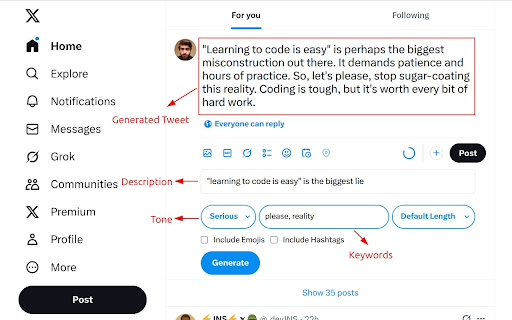 TweetStorm.ai: AI-powered Tweet Generator screenshot