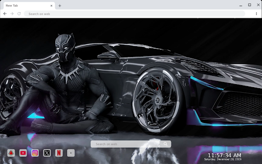 Black Panther Bugatti Live Wallpaper screenshot