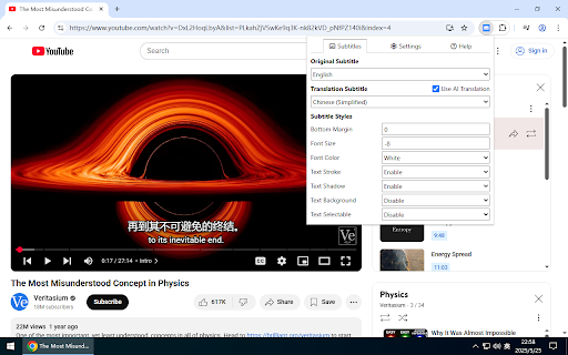 Dualsub - YouTube Subtitle Translator screenshot