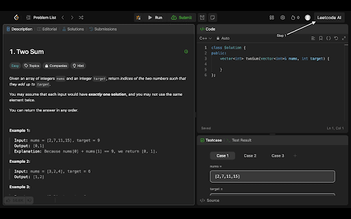 Leetcode AI screenshot
